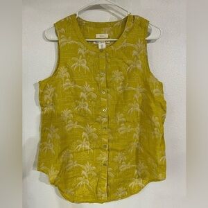 C&C California 100% linen sleeveless tunic size S NWOT